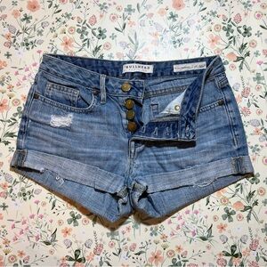 pacsun girlfriend short denim shorts with button fly